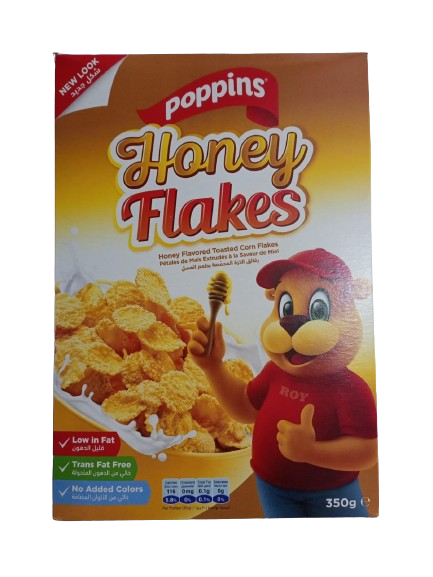 Poppins Honey Flakes 350g